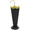 Black Metal Abstract Umbrella Stand with Gold Handle 10" x 9" x 27"